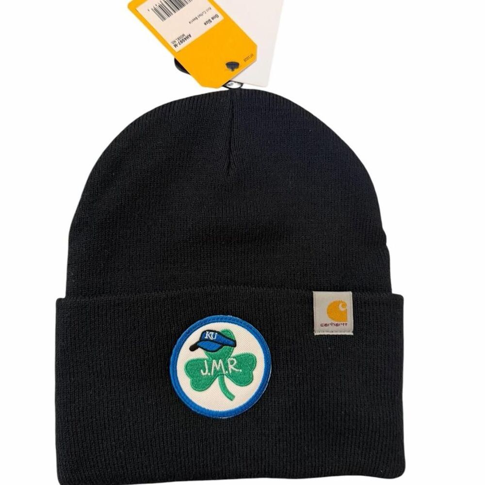 Carhartt JMR black beanie with embroidered logo